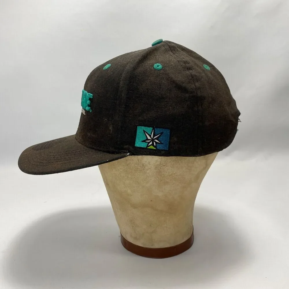 Hempire Mens Cap Hat Black Snap Back Embroidered Logo Chiefton Made of Hemp